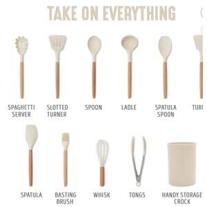 11 Piece Silicone Utensil Crock Set